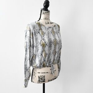 Animal/Snakeskin Express Drawstring Top